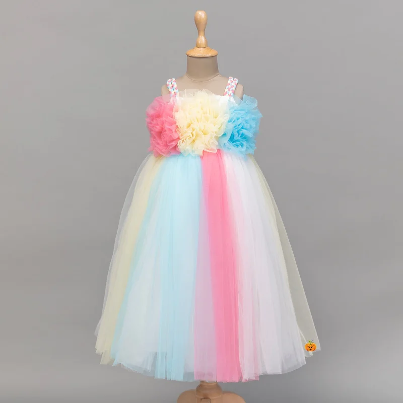 Off Shoulder Multi Color Girls Gown Vacation unclassified dresses