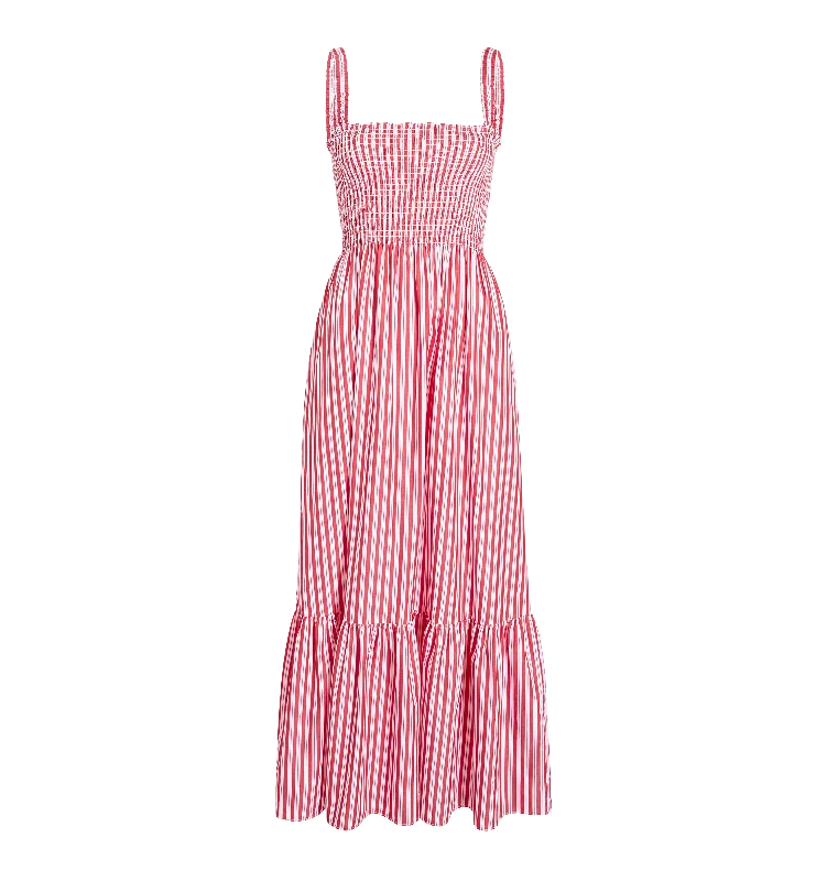 The Anjuli Nap Dress in Red Stripe Date night unclassified dresses