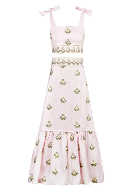 OTM Exclusive: Begum Set in Pink & White Cocktail unclassified dresses