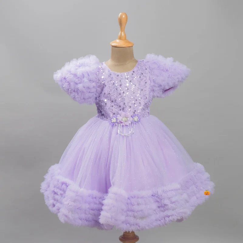 Purple & Pink Frill Frock for Girls Travel unclassified dresses