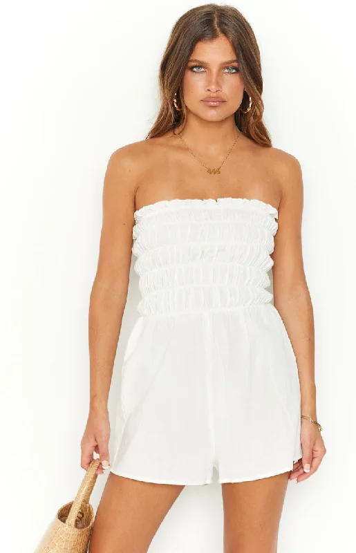 Jade White Playsuit Gothic unclassified dresses