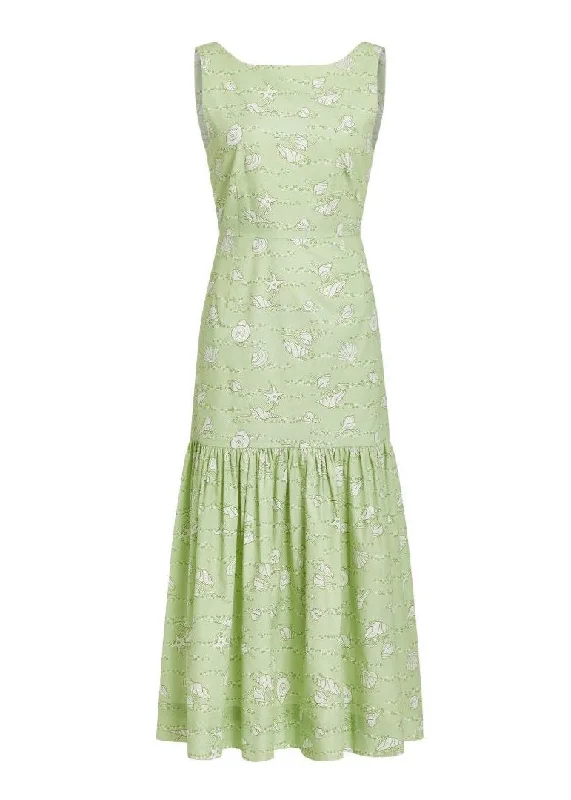 Low-Back Dress in Lime Shell Street style unclassified dresses