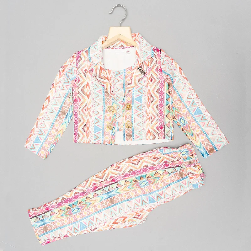 Multi Printed Co-Ord Set for Kids Beaded unclassified dresses