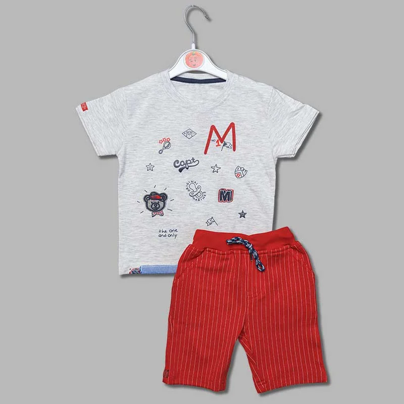 Grey & Navy Blue Baba Set for Kids Party unclassified dresses