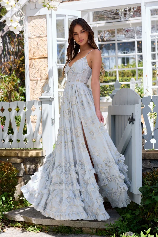 The Carmen Dress in Victorian Blue Roses Bold pattern unclassified dresses