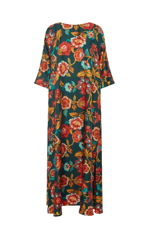 Muumuu Dress Round Neck in Hottie Emerald Velvet unclassified dresses