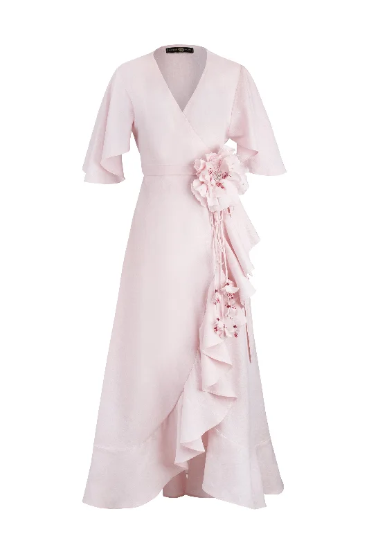Gol Wrap Dress in Pink Lounge unclassified dresses