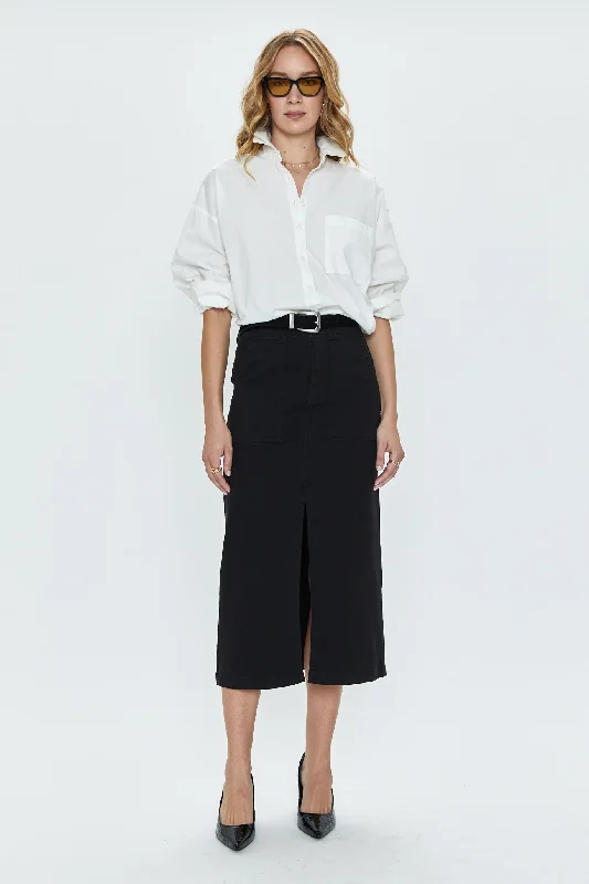 Pamela High Rise Utility Skirt - Black