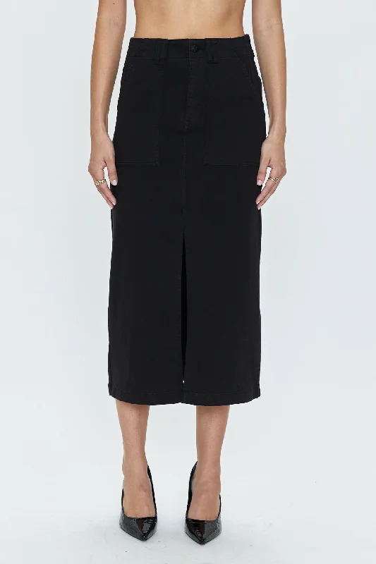 Pamela High Rise Utility Skirt - Black