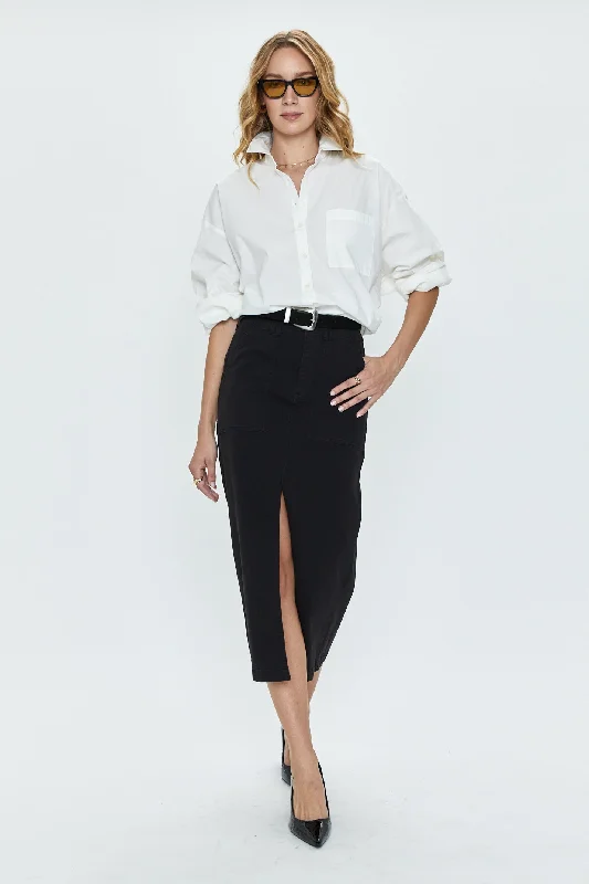 Pamela High Rise Utility Skirt - Black