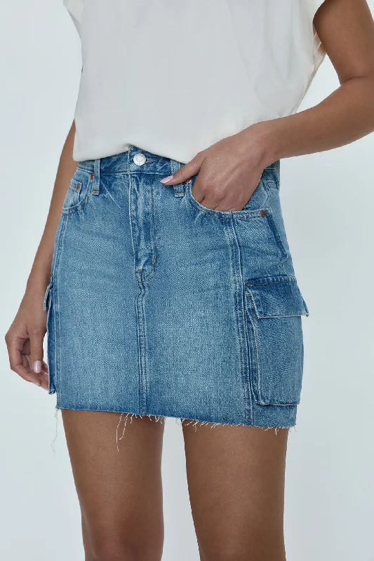 Rhea Mid Rise Mini Skirt - Heat