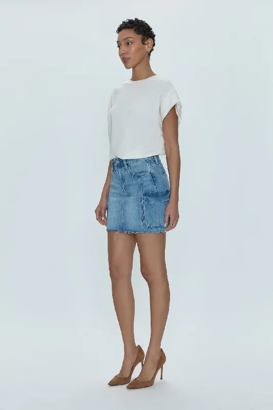 Rhea Mid Rise Mini Skirt - Heat