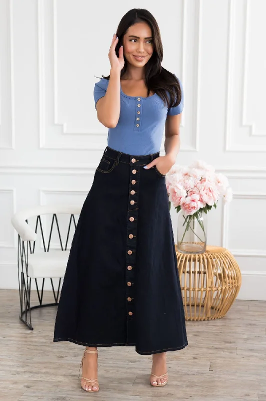 The Cantina Denim Button Skirt