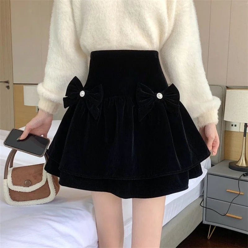 Women's Kawaii High-waisted Layered Bubble Skirt