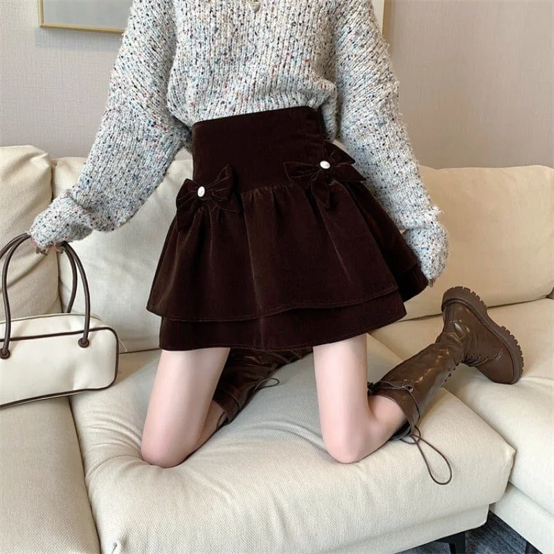 Women's Kawaii High-waisted Layered Bubble Skirt