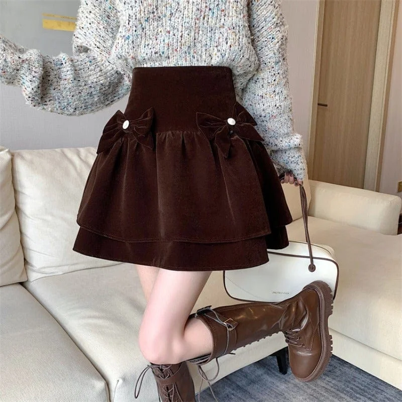 Women's Kawaii High-waisted Layered Bubble Skirt