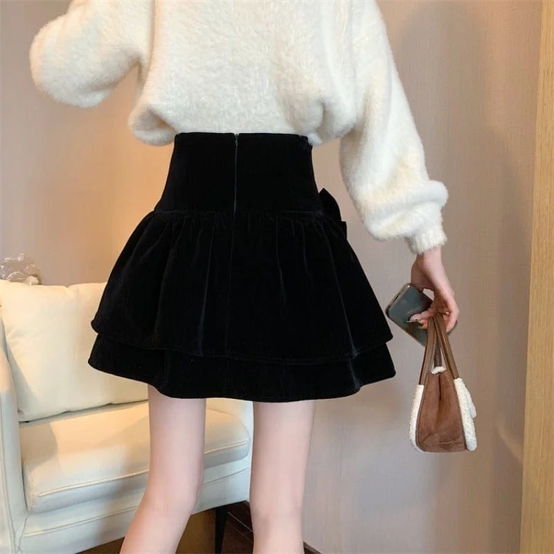 Women's Kawaii High-waisted Layered Bubble Skirt