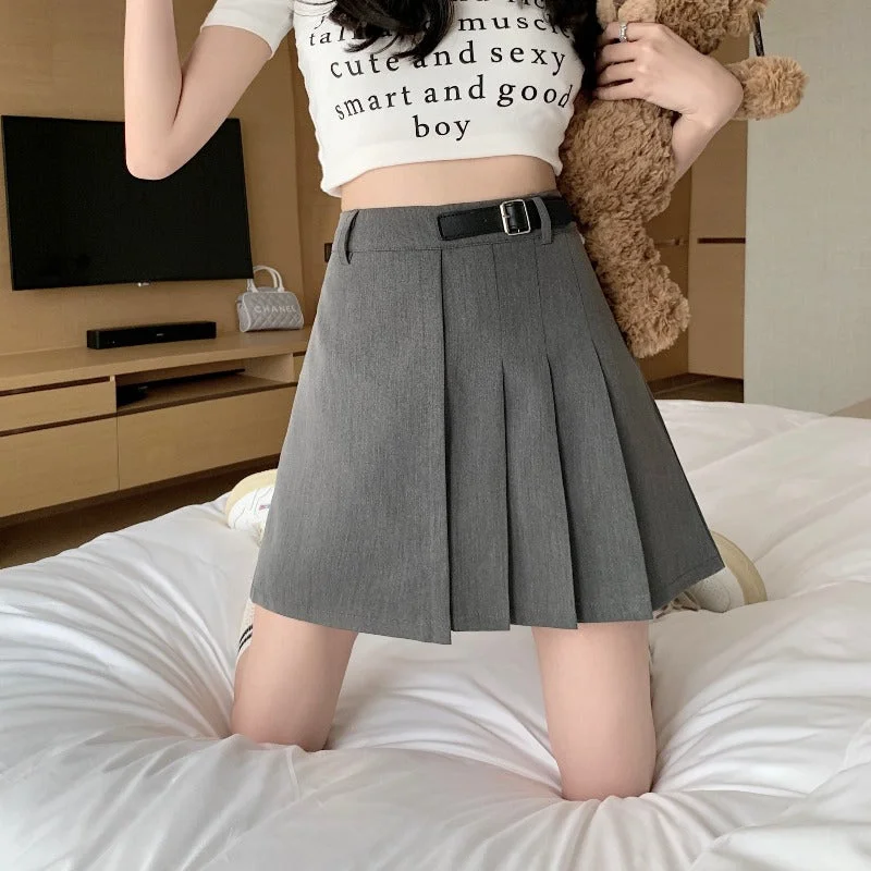 Women's Korean Fashion JK High-waisted Pleated Skirt