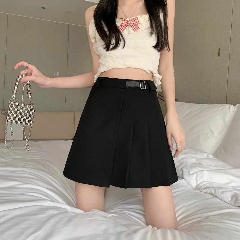 Women's Korean Fashion JK High-waisted Pleated Skirt