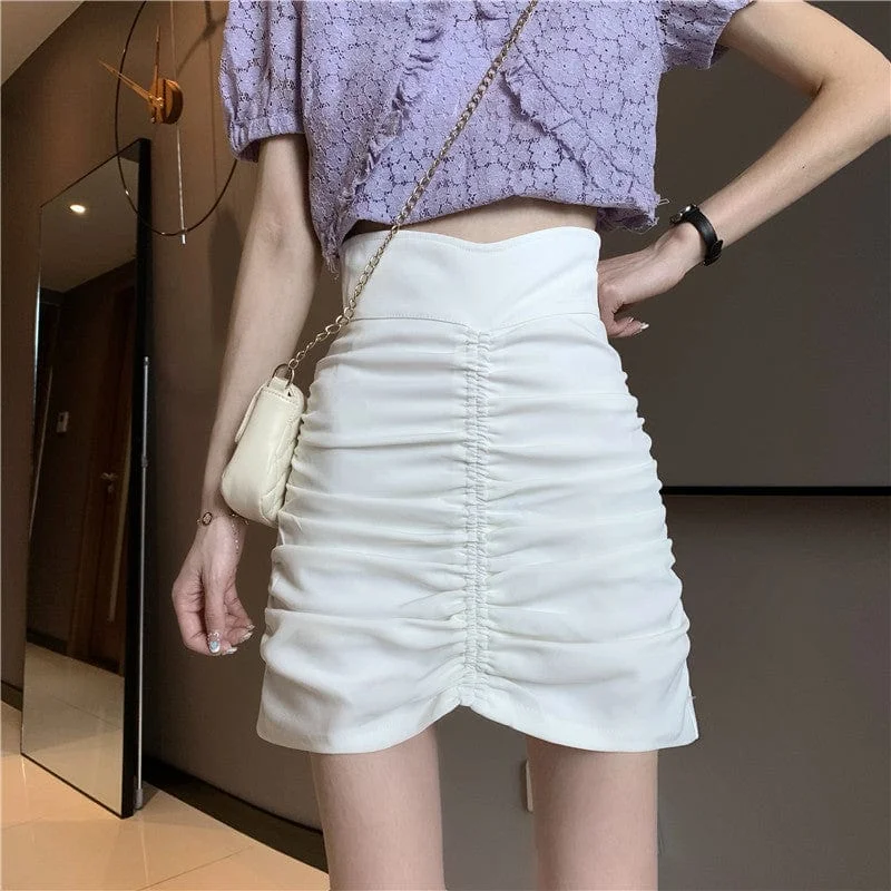 Women's Korean High-waisted A-line Skirt