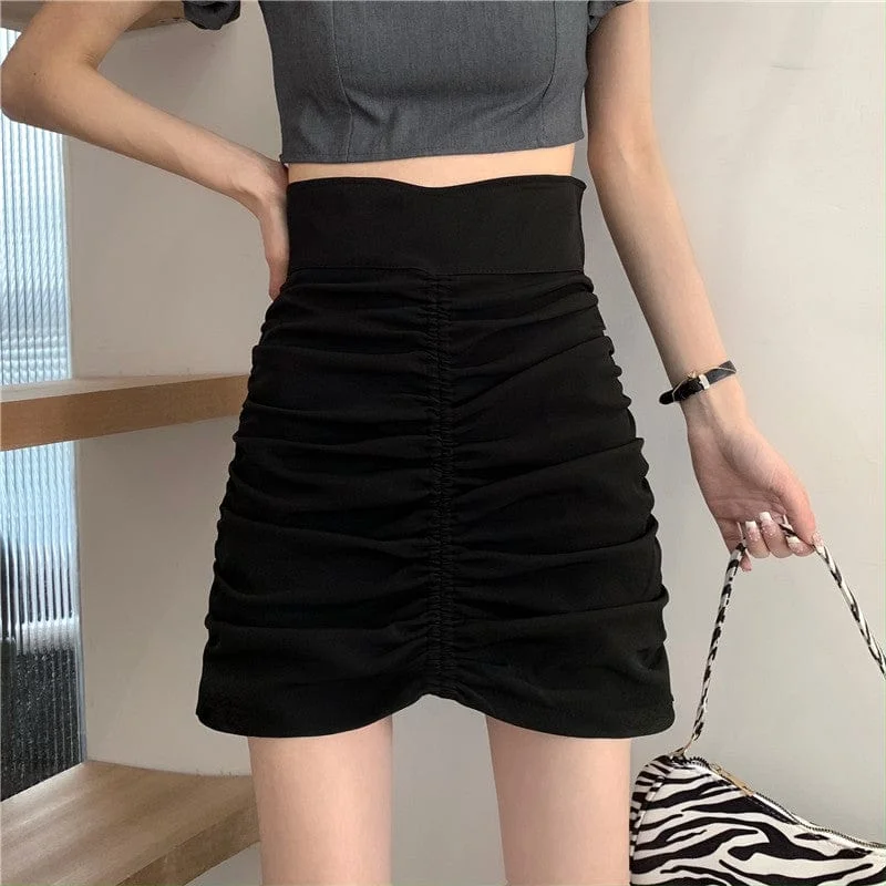 Women's Korean High-waisted A-line Skirt