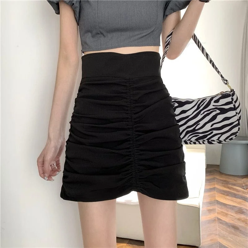 Women's Korean High-waisted A-line Skirt