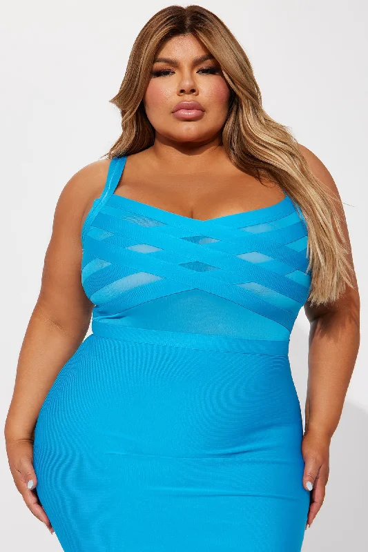 Cassidy Bandage Midi Dress - Turquoise