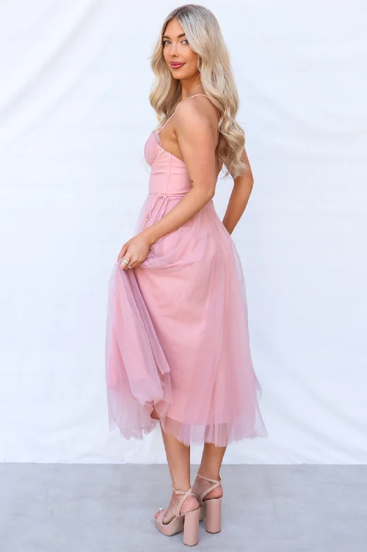 Cindy Midi Dress - Blush