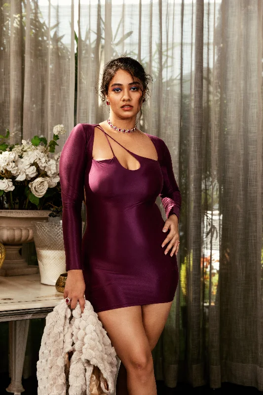 Felicity Purple Bodycon Mini Dress