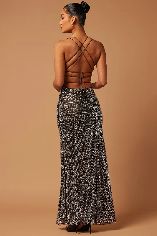 Jordyn Embellished Gown - Black