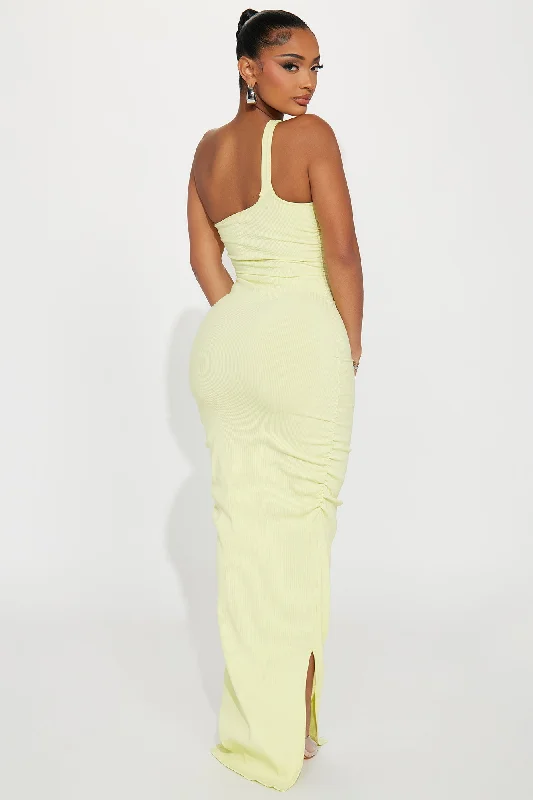 Kamaria Snatched Maxi Dress - Citron