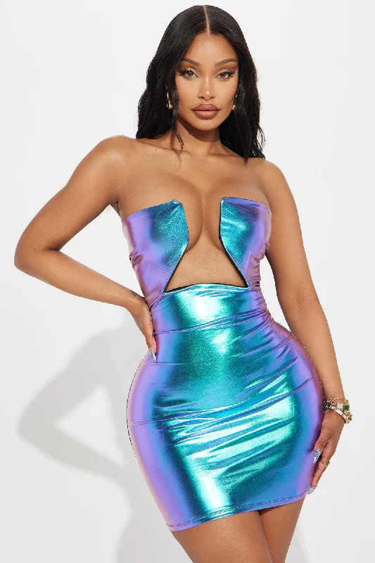 Kimmie Micro Mini Dress - Purple/combo