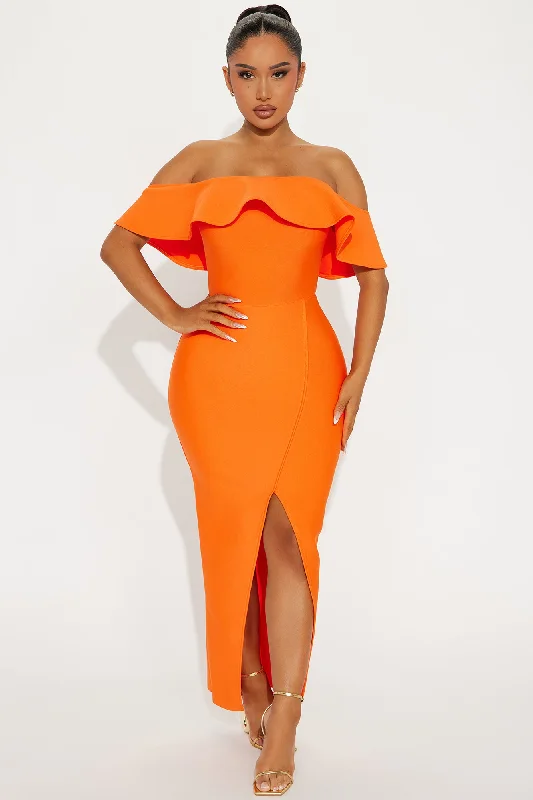 Liliana Bandage Maxi Dress - Orange