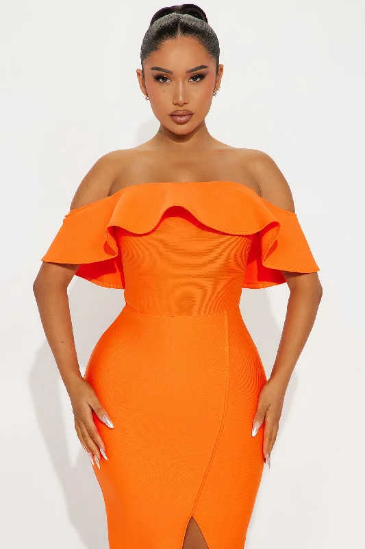 Liliana Bandage Maxi Dress - Orange