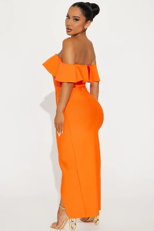 Liliana Bandage Maxi Dress - Orange