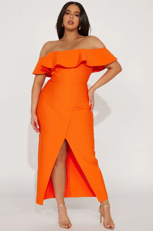 Liliana Bandage Maxi Dress - Orange