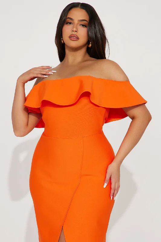 Liliana Bandage Maxi Dress - Orange