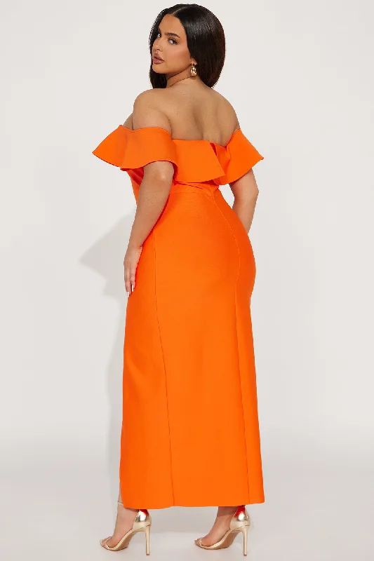 Liliana Bandage Maxi Dress - Orange