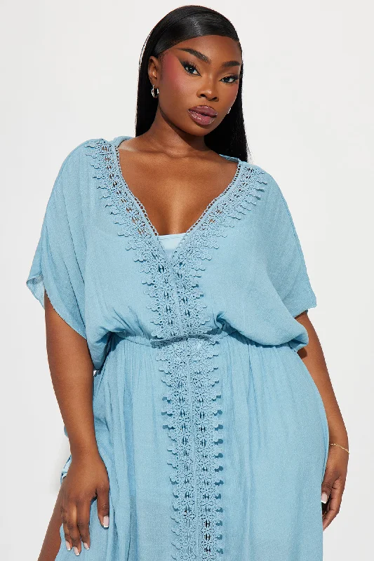 Skylar Kaftan Maxi Dress - Light Blue