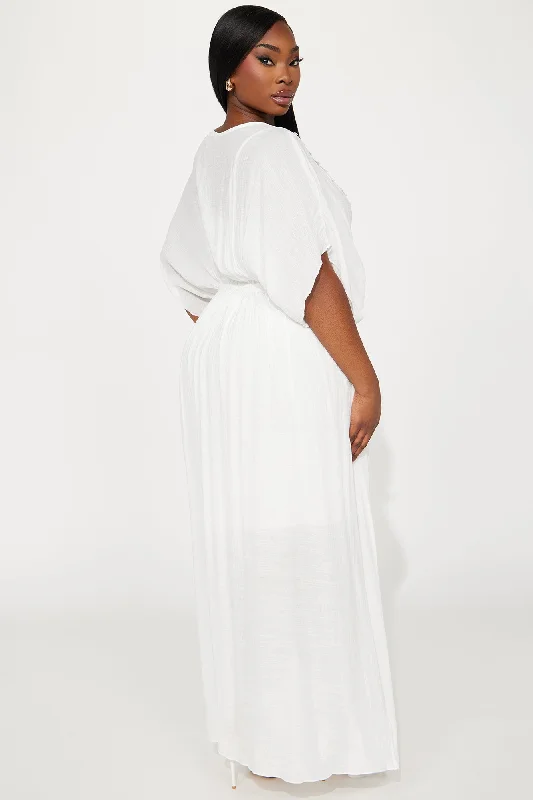 Skylar Kaftan Maxi Dress - White