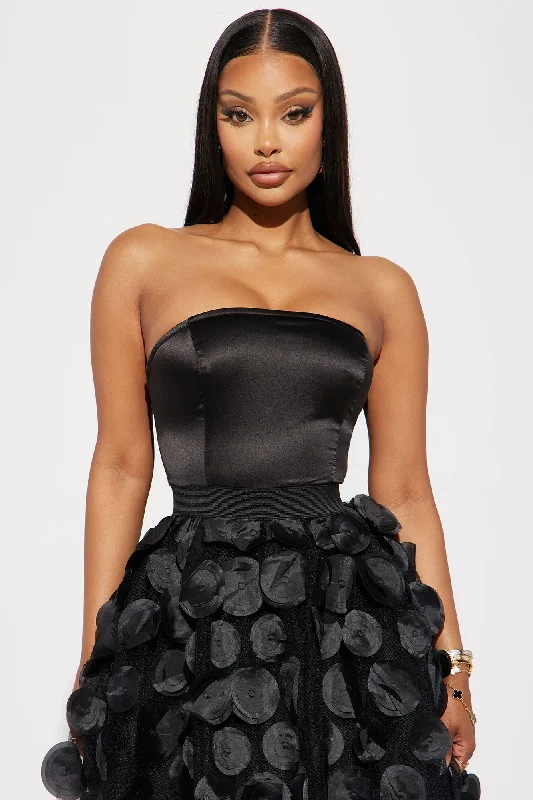 Tina Tulle Midi Dress - Black