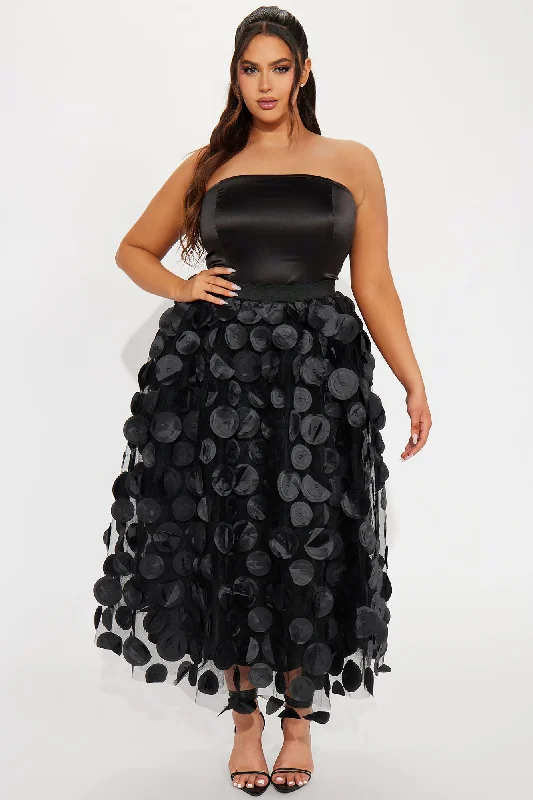 Tina Tulle Midi Dress - Black