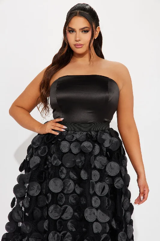 Tina Tulle Midi Dress - Black