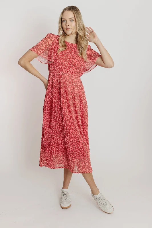 Alison Dress in Red Floral