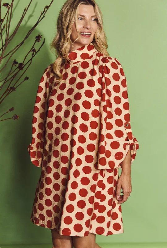 Bell Sleeve Mod Dress - Big Dot