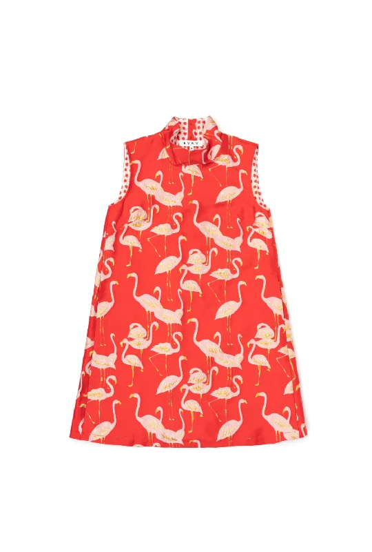 Sleeveless Mod Dress - Flamingo